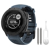 abordables Correas de reloj Garmin-Ver Banda para Garmin Instinct Crossover / Tide / Esports / Solar / Tactical, Instinct 2 Tactical / Surf / Solar, Instinct Silicona Reemplazo Correa Ajuste rápido 22 mm Elástico Transpirable Correa