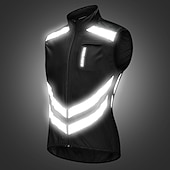 voordelige Herenjassen &amp; Gilets-WOSAWE Voor heren Wielrenvest Mouwloos Bergracen Wegwielrennen Marine Zwart Groen Fietsen Ves / Mouwloos Shirt Winddicht Reflecterende strips Achterzak Sport Effen Kleur Kleding / Gevorderd / Rekbaar