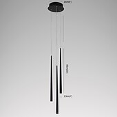 cheap Island Lights-3-Light 2.5 cm LED Light Cluster Design Pendant Lights Metal Acrylic Cone Mini Anodized Modern 110-120V 220-240V