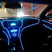 olcso Neon LED-es világítás-9,8 láb 3 m autó lámpa 12 V led hideg lámpák rugalmas el neon huzal automatikus lámpák az autón hideg fénycsíkok vonal belső dekorációs csíkok lámpák lámpák rugalmas neon
