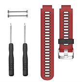 Недорогие Ремешки для часов Garmin-Ремешок для часов для Garmin Forerunner 220/230/235/620/630/735XT Approach S20 / S6 / S5 силиконовый Замена Ремень с помощью инструмента для удаления Дышащий Спортивный ремешок Браслет