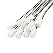 voordelige Lampvoeten &amp; Connectoren-g4 led-lampvoet halogeen mr11 basis ceremische lamphouder socket miniatuur bi-pin base socket halogeen gloeilamp led socket keramische body lamphouder 10-pack