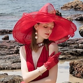 abordables Chapeaux de Fête-Chapeaux Coiffure Lin Chapeau Melon / Cloche Chapeau de soleil Chapeau Sinamay Mariage Casual Course de chevaux Journée des dames Coupe de Melbourne Elégant Britanique Avec Fleur Casque Couvre-chef