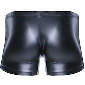 billiga Herrboxers-Herr 1-pack Underkläder Boxershorts Nit Nylon Låg Midja Vanligt Svart