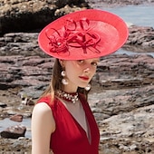 economico Fascinator-Fascinators copricapo per cappello derby del Kentucky con piume di lino