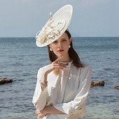 economico Fascinator-Fascinators copricapo per cappello derby del Kentucky con piume di lino