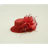preiswerte Faszinator-Tüll-/Feder-Fascinators Kentucky Derby-Hut mit 1 Stück Kopfschmuck für Hochzeit/besondere Anlässe/Teeparty