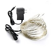 economico Plug in elettrico-eleganti luci per feste di nozze, luci fatate da 5 m, adattatore da 12 V a 1 A, luci per decorazioni di nozze, stringhe di LED, luci per feste di nozze ...