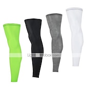 abordables Calientabrazos y calentadores-1 Par Arsuxeo Calentadores de la pierna / Polainas Color sólido Ligero Filtro Solar UPF 50 Bicicleta Negro Blanco Verde claro Poliéster Elastán Invierno para Hombre Mujer Adulto Bicicleta de Pista