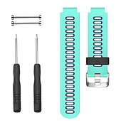 Недорогие Ремешки для часов Garmin-Ремешок для часов для Garmin Forerunner 220/230/235/620/630/735XT Approach S20 / S6 / S5 силиконовый Замена Ремень с помощью инструмента для удаления Дышащий Спортивный ремешок Браслет