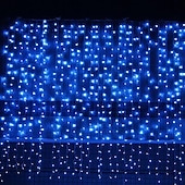 رخيصةأون يعمل بالكهرباء-3M أضواء سلسلة 300 المصابيح تراجع LED 1PC أبيض دافئ أبيض أزرق ضد الماء حزب ديكور 220-240 V / قابلة للربط / IP44
