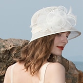 Недорогие Вечеринковые шляпы-Фасцинаторы шляпы лен перо шляпа Bowler  Cloche шляпа солнца цилиндр свадебные повседневные Кентукки скачки день дамы романтическая свадьба принцесса с головным убором головные уборы платья чтобы