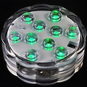billige Undervannslamper-8 stk utendørs 10 led fjernstyrt rgb nedsenkbart lys under vann for svømmebasseng vase skål hagefest dekorasjon batteridrevet