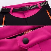 cheap Bottoms-Women&#039;s Hiking Pants Trousers Fleece Lined Pants Softshell Pants Winter Outdoor Waterproof Windproof Thermal Warm Elastic Waist Fashion Bottoms Blue Red Skiing Camping Ski / Snowboard