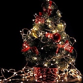 abordables Guirlandes lumineuses à brancher-Guirlande lumineuse 50m 500 leds 1pc blanc chaud rvb blanc étanche fête décorative 12 v