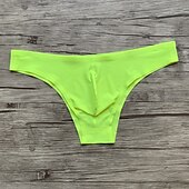 olcso Férfi alsónemű és zokni-Férfi 1 csomag Bugyik Varrás nélküli Alap Nejlon Spandex Sima Alacsony csípő Szabályos Fekete Fehér