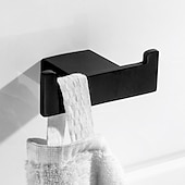 economico Ganci porta accappatoio-porta accappatoio multifunzione design premium moderno in acciaio inossidabile e gancio in metallo per bagno a parete 1pz