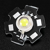رخيصةأون مصابيح كهربائية-5 قطعة 1 واط 80-100 لومن رقاقة عالية السطوع LED أبيض دافئ أبيض بارد أبيض طبيعي أبيض أزرق ضوء فائق السطوع عالي الطاقة مع ركيزة من الألومنيوم (DC3-3.2V 280-320MA)