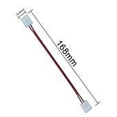 olcso Lámpatalpak és -csatlakozók-10db 2 érintkezős, egyszínű, forrasztatlan LED-es fénycsík huzalszalag csatlakozók 8mm / 10 mm-es széles, flexibilis LED-es lámpákhoz