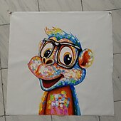 economico Quadri di animali-pittura a olio vivaio dipinto a mano animali quadrati pop art moderna tela tesa