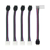 お買い得  ランプベース＆コネクタ-zdm 5ピースled 5050 rgbストリップライトコネクタ4ピン導体10 mm幅ストリップにコントローラジャンパー圧着クランプ