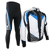 levne Pánské oděvní soupravy-Arsuxeo Pánské Dlouhý rukáv Cyklodres a čapáky Cyklo bunda Léto Spandex Silikon Polyester Černá / červená Zelená Fialová Slátanina Legrační Jezdit na kole Celotělové oblečení Zahřívací 3D podložka