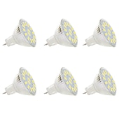 olcso LED-es szpotlámpák-6db 5 W LED szpotlámpák 300 lm MR11 MR11 15 LED gyöngyök SMD 5730 Meleg fehér Fehér 9-30 V