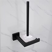 お買い得  浴室用アクセサリーセット-Bathroom Accessory Set 4 Piece Stainless Steel,Wall Mounted Towel Bar,Toilet Paper Holder,Toilet Brush Holder and Robe Hook,Bathroom Hardware Set(Black/Golden/Chrome/Brushed Nickel)