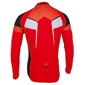 economico Maglie da uomo-Arsuxeo Per uomo Maglia da ciclismo Manica lunga Inverno Bicicletta Giacca Maglietta / Maglia Superiore con 3 tasche posteriori Ciclismo da montagna Cicismo su strada Traspirante Design anatomico Zip