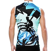 abordables Maillots Hombre-ILPALADINO Hombre Maillot de Ciclismo Sin Mangas Bicicleta Maillot Camiseta con 3 bolsillos traseros Resistente a los rayos UV Transpirable Bandas Reflectantes Compresión Amarillo Rojo Azul Piscina