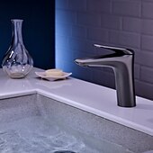 abordables Classiques-robinet pour lavabo - chrome simple / brossé / galvanisé centerset monocommande monotroubath taps / laiton