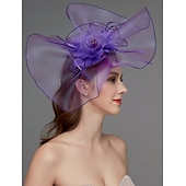 billige Coiffer-Blomst Fjær Net Fascinatorer Hatt Kentucky Derby Hodeplagg Trim 1 PC Hesteløp Damers Dag Hesteløp Elegant  Luksuriøs med Klips Hårbånd Hodeplagg å imponere Race Day Dress 2025
