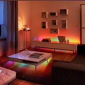 cheap Remote Control-RGB LED Strip Lights Set Dimmable 20m 65.6ft Tiktok Lights 600 LEDs 5050 SMD 10mm Remote Control RC Cuttable Linkable Suitable for Vehicles Self-adhesive Color-Changing IP44
