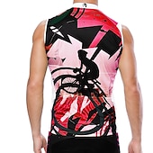 abordables Maillots Hombre-ILPALADINO Hombre Maillot de Ciclismo Sin Mangas Bicicleta Maillot Camiseta con 3 bolsillos traseros Resistente a los rayos UV Transpirable Bandas Reflectantes Compresión Amarillo Rojo Azul Piscina