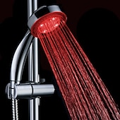 abordables Duchador-Cabezal de ducha led que cambia de color 2 modos de agua Luz de brillo de 7 colores que cambia automáticamente el cabezal de ducha de mano