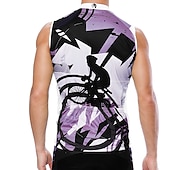 abordables Maillots Hombre-ILPALADINO Hombre Maillot de Ciclismo Sin Mangas Bicicleta Maillot Camiseta con 3 bolsillos traseros Resistente a los rayos UV Transpirable Bandas Reflectantes Compresión Amarillo Rojo Azul Piscina