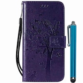 cheap Samsung Cases-Phone Case For Samsung Galaxy S24 S23 S22 S21 Ultra Plus A72 A32 A52 A42 Wallet Case with Stand Holder Flip Wallet Tree PU Leather