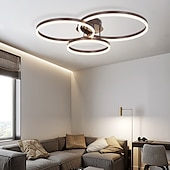 cheap Dimmable Ceiling Lights-90 cm 3-Light Circle Design Ceiling Light  Flush Mount Lights Metal Painted Finishes LED Nordic Postmodern Style for Dining Room Living Room 110-120/220-240V