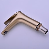 abordables Classiques-robinet pour lavabo - chrome simple / brossé / galvanisé centerset monocommande monotroubath taps / laiton