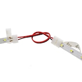 olcso Lámpatalpak és -csatlakozók-10db 2 érintkezős, egyszínű, forrasztatlan LED-es fénycsík huzalszalag csatlakozók 8mm / 10 mm-es széles, flexibilis LED-es lámpákhoz