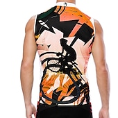 abordables Maillots Hombre-ILPALADINO Hombre Maillot de Ciclismo Sin Mangas Bicicleta Maillot Camiseta con 3 bolsillos traseros Resistente a los rayos UV Transpirable Bandas Reflectantes Compresión Amarillo Rojo Azul Piscina