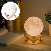 economico Lucine notturne per bambini e neonati-3d lampada luna 16 colori cambia galassia luna led luce notturna telecomando usb&amp;amp;regali touch control per ragazze ragazzi bambini donne compleanno