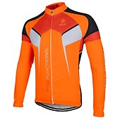economico Maglie da uomo-Arsuxeo Per uomo Maglia da ciclismo Manica lunga Inverno Bicicletta Giacca Maglietta / Maglia Superiore con 3 tasche posteriori Ciclismo da montagna Cicismo su strada Traspirante Design anatomico Zip