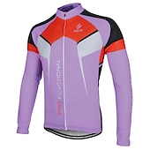 economico Maglie da uomo-Arsuxeo Per uomo Maglia da ciclismo Manica lunga Inverno Bicicletta Giacca Maglietta / Maglia Superiore con 3 tasche posteriori Ciclismo da montagna Cicismo su strada Traspirante Design anatomico Zip