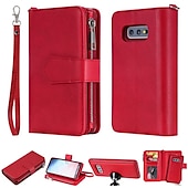 cheap Samsung Cases-Phone Case For Samsung Galaxy S23 S21 S20 Plus Ultra Wallet Case with Stand Holder Wallet Card Holder Solid Color Hard PU Leather