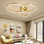 cheap Dimmable Ceiling Lights-90 cm 3-Light Circle Design Ceiling Light  Flush Mount Lights Metal Painted Finishes LED Nordic Postmodern Style for Dining Room Living Room 110-120/220-240V