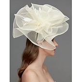 billiga Hattar och fascinators-Nät Fascinatorer  Huvudbonad  Huvudprydnad med Fjäder  Blomma  Trim 1 PC Bröllop  Speciellt Tillfälle  Te-Parti Huvudprydnad Klä dig för att imponera Fascinators Race Day Klänning