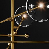 billige Globedesign-anheng lys glass globe design moderne nordisk stil 6-lys lysekrone malte overflater galvanisert metall 220v 110v varm hvit kald hvit