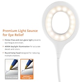 abordables Lampes de lecture-anneau led clip sur livre lecture lampe de lit lampe rechargeable portable lecture 2w légèreté réglable flexible 360 ° usb pour ordinateur miroir de maquillage