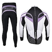 levne Pánské oděvní soupravy-Arsuxeo Pánské Dlouhý rukáv Cyklodres a čapáky Cyklo bunda Léto Spandex Silikon Polyester Černá / červená Zelená Fialová Slátanina Legrační Jezdit na kole Celotělové oblečení Zahřívací 3D podložka